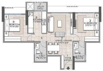  2 BHK Apartment at Rustomjee La Vie, Majiwada – for Sale