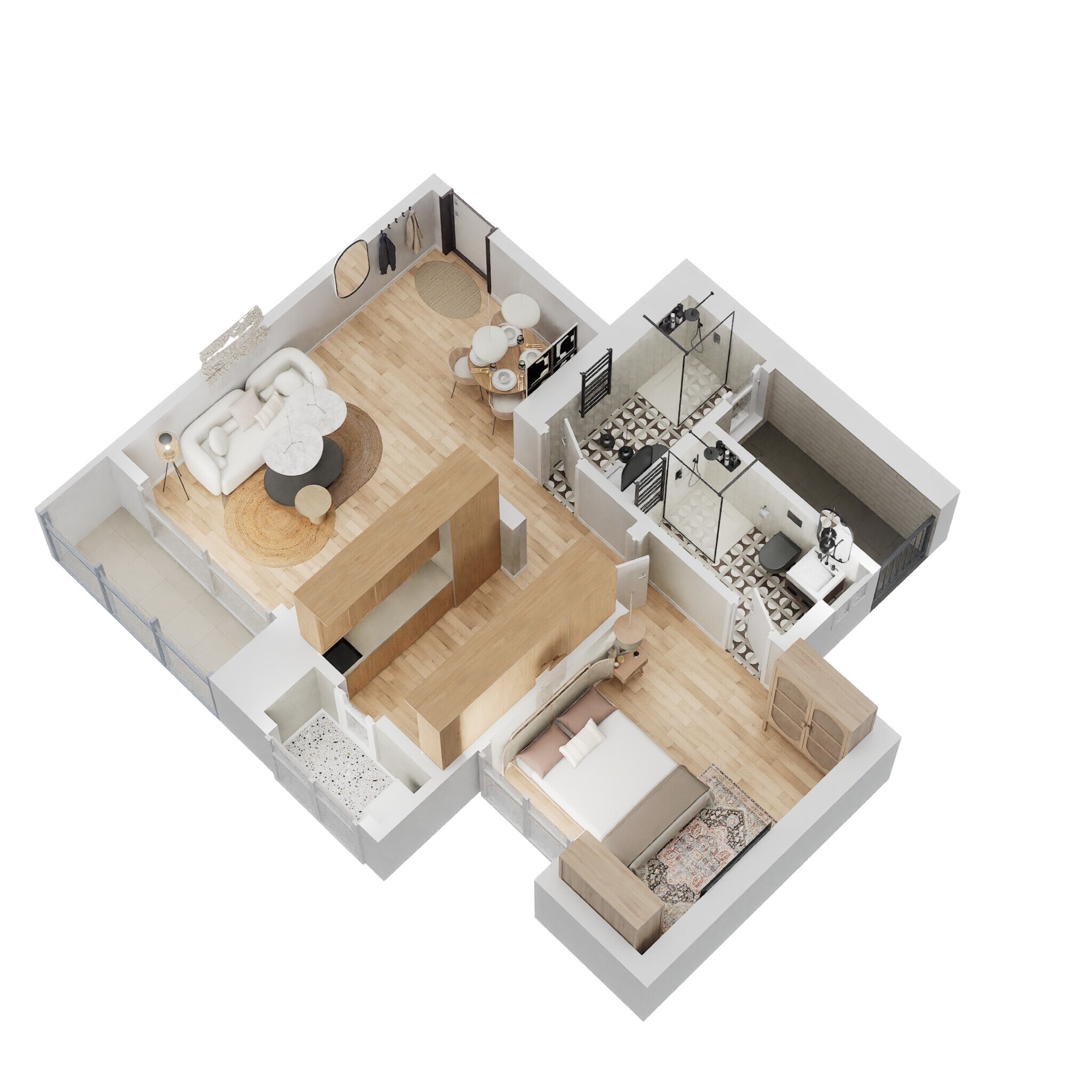 1 BHK 418 Sq. Ft. Apartment