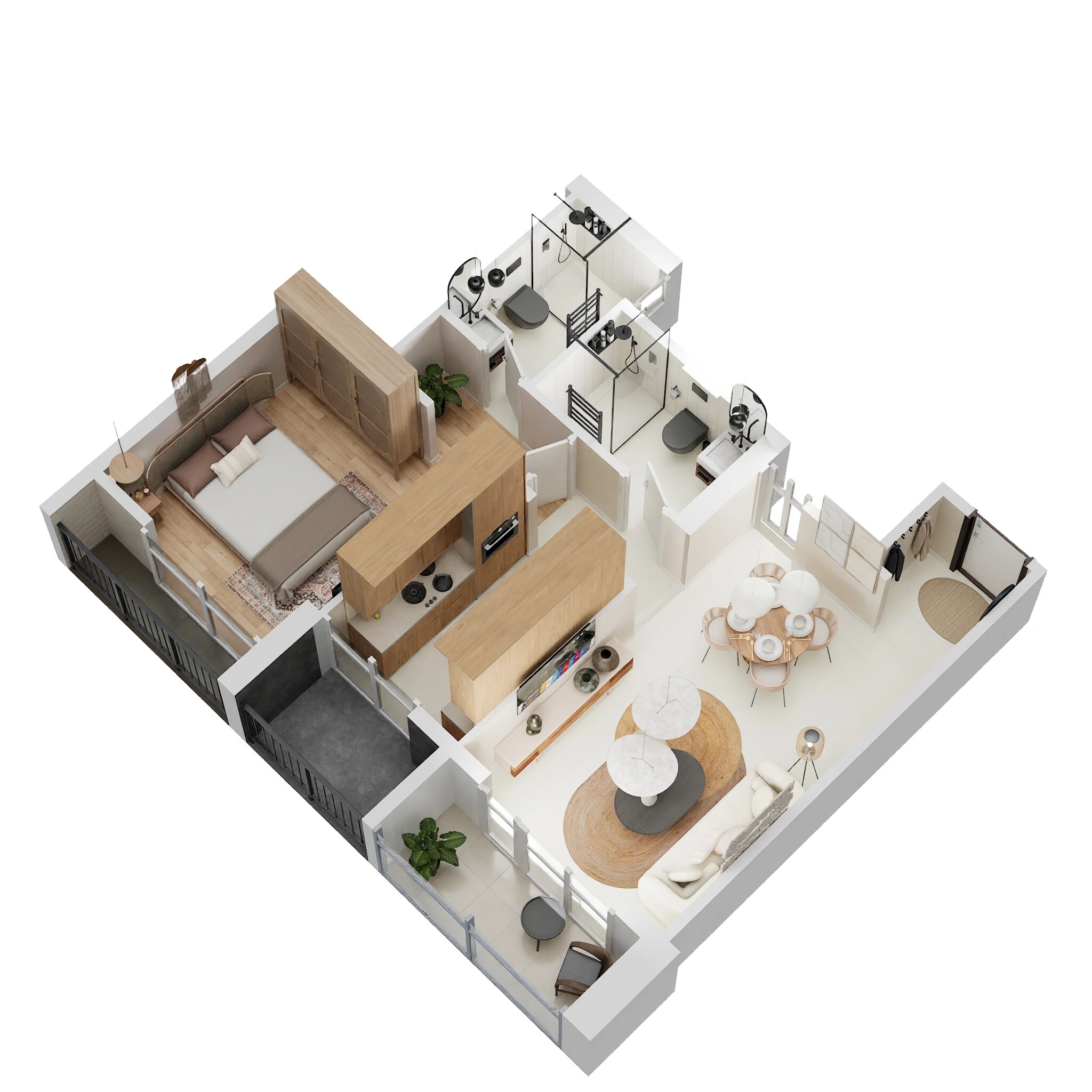 1 BHK 495 Sq. Ft. Apartment