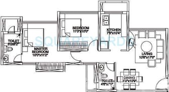 2 BHK Apartment For Rent in Rustomjee Urbania Majiwada Thane  7934285