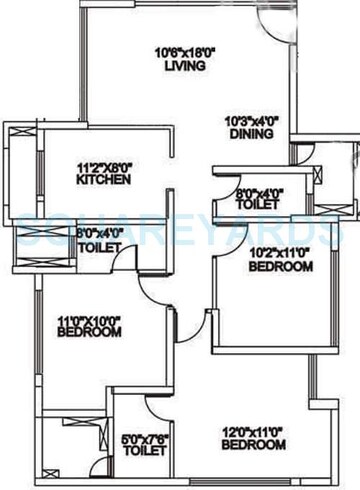  3 BHK Apartment at Rustomjee Urbania, Thane West – for Rent