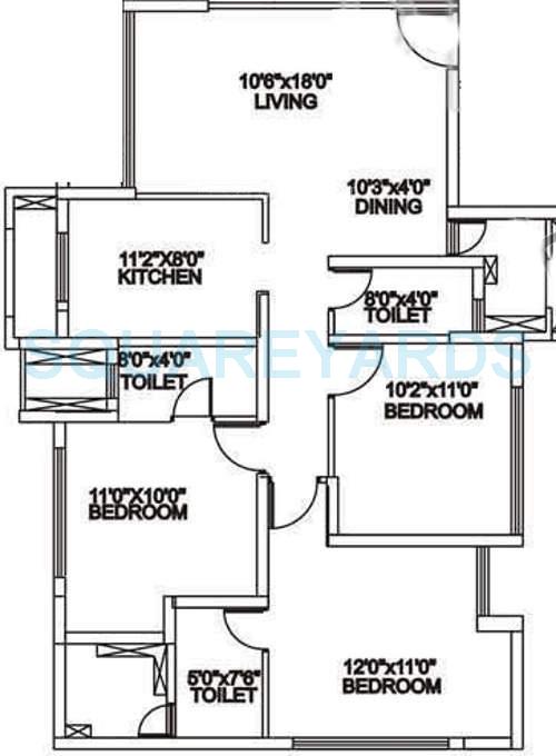 Other, rustomjee-urbania 3 Bedroom 1570 Sq.Ft. Apartment In Thane West Thane 9007734