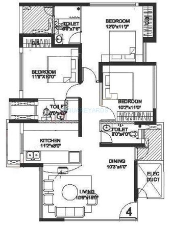 3 BHK Apartment For Resale in Rustomjee Urbania Athena Majiwada Thane  6849067