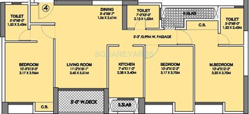  3 BHK Apartment at Rustomjee Urbania Azziano, Majiwada – for Sale