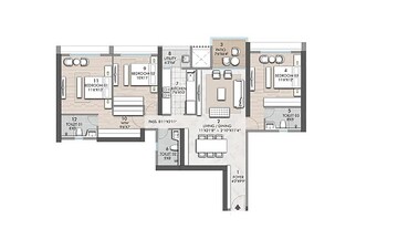  3 BHK Apartment at Rustomjee Verdant Vistas, Majiwada – for Sale