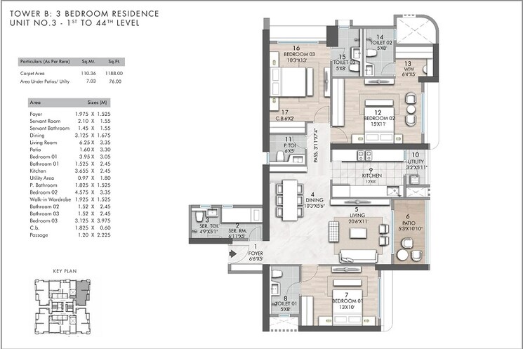 Other, rustomjee-verdant-vistas 3 Bedroom 1264 Sq.Ft. Apartment In Majiwada Thane 9198306