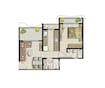 S K Imperial Heights 1 BHK Layout