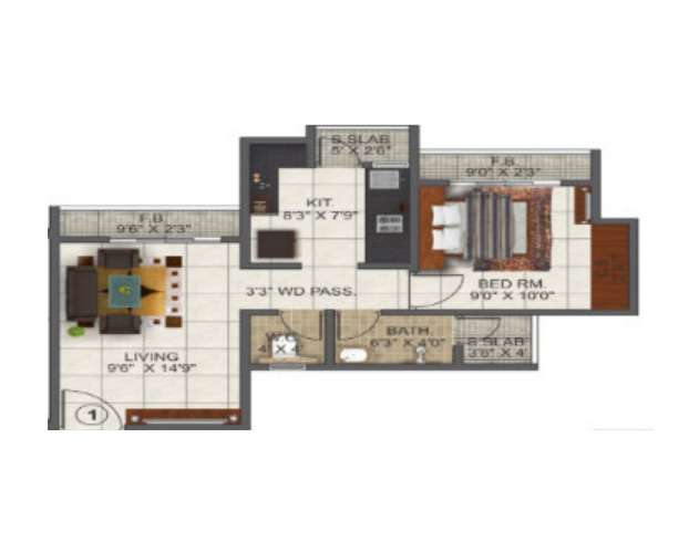 1 BHK 342 Sq. Ft. Apartment in Sahyadri Universe I Phase Ii