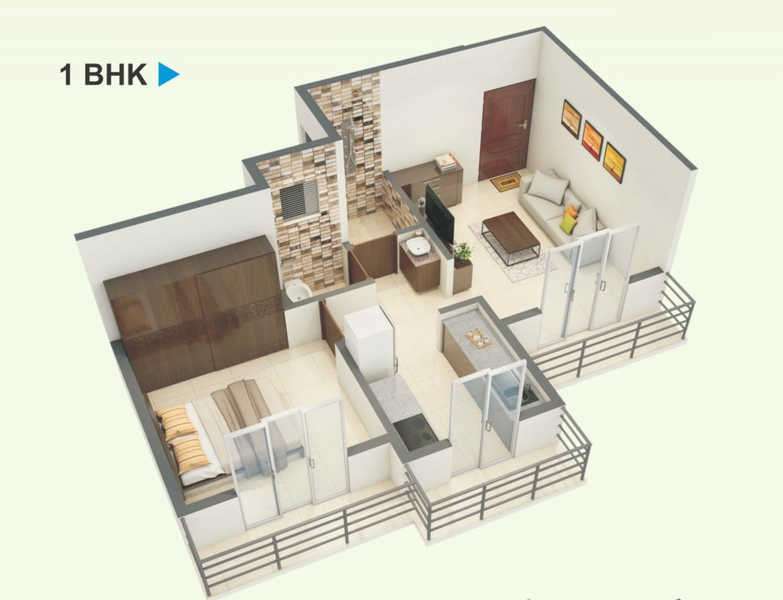 1 BHK 288 Sq. Ft. Apartment in Sai Deep Jyoti