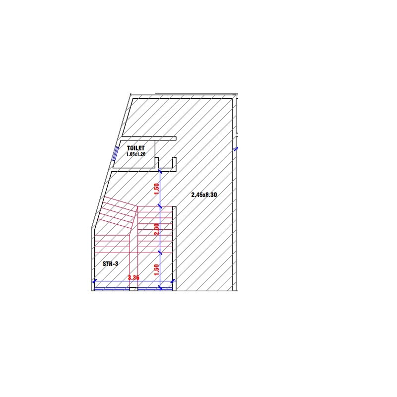 Floor plan of Office Space - 515 sq. ft. in Sai Narayan, Thane