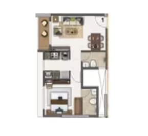 1 BHK 298 Sq. Ft. Apartment in Sai Park Chikan Ghar