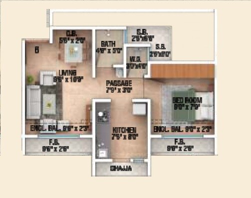 Other, sai-shrushti-heritage 1 Bedroom 366 Sq.Ft. Apartment In Dawale Thane 8248442