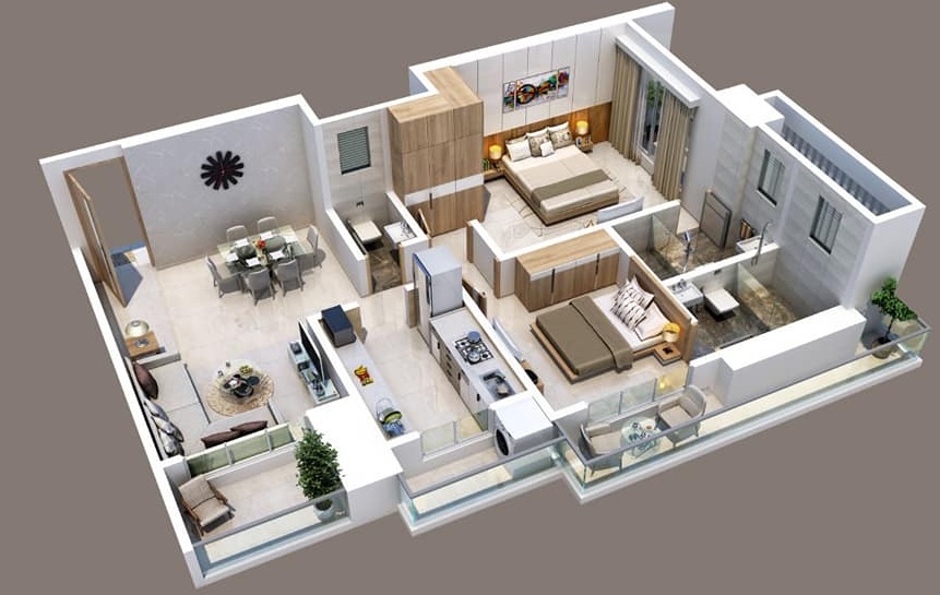 2 BHK 798 Sq. Ft. Apartment in Salasar Kasturi Solitaire