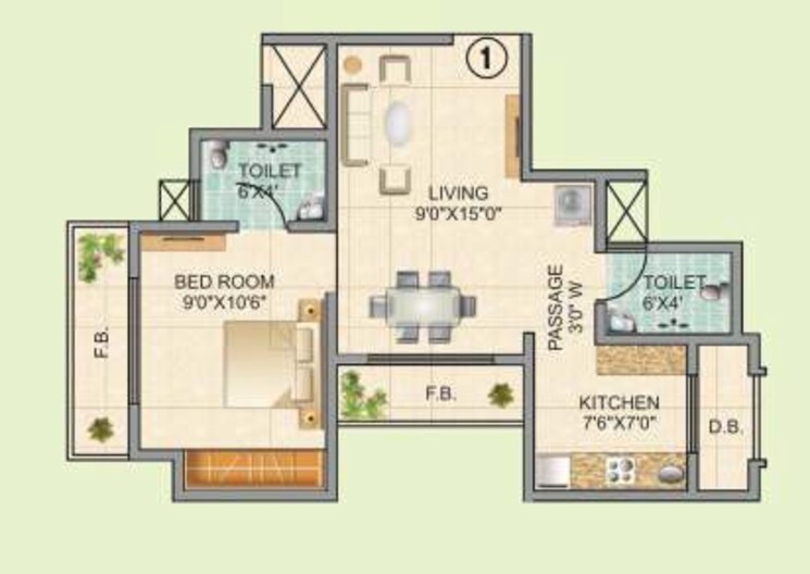 Other, sanghvi-eco-city-phase-3 1 Bedroom 392 Sq.Ft. Apartment In Mira Road East Thane 9059749