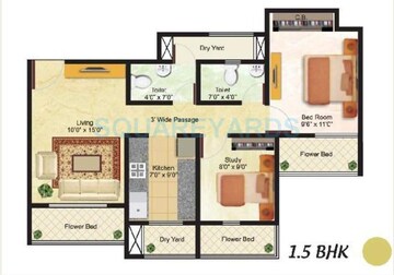  1 BHK Apartment at Sanghvi Ecocity, Mahajanwadi – for Rent