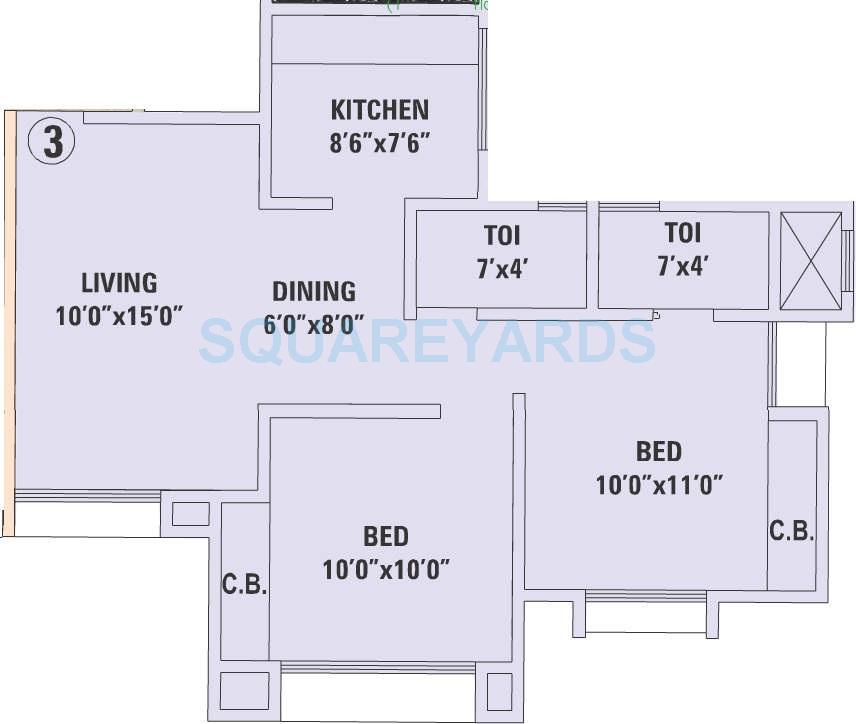 2 BHK 890 Sq. Ft. Apartment for Sale in Sanghvi Hills at