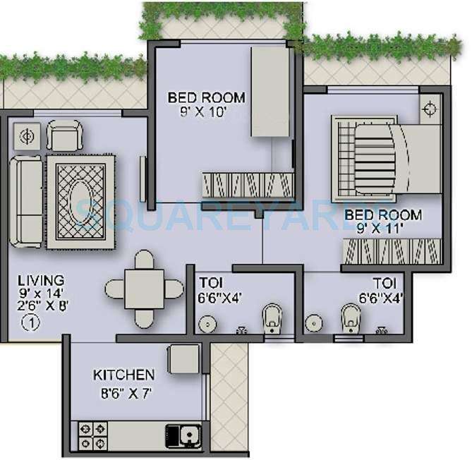 sanghvi paradise apartment 2 bhk 860sqft 20200508140531