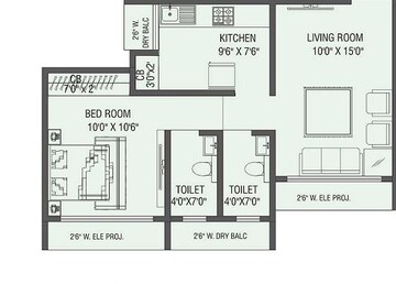  1 BHK Apartment at Saptashree Heights, Dhokali – for Sale