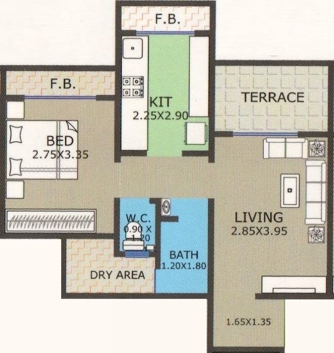  1 BHK Apartment at Shakti Sai Srushti, Tawri Pada – for Sale
