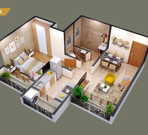 1 BHK 445 Sq. Ft. Apartment in Shakti Siyara Elite