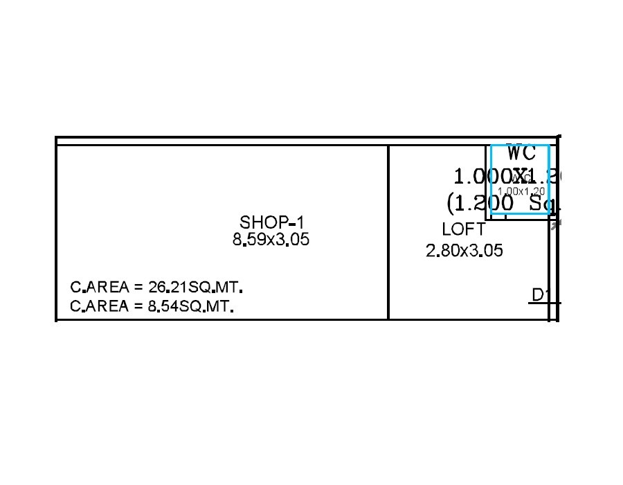 Floor plan of 282 Sq. Ft. Retail Shop in Shanklesha The Pyramid Pride, Thane