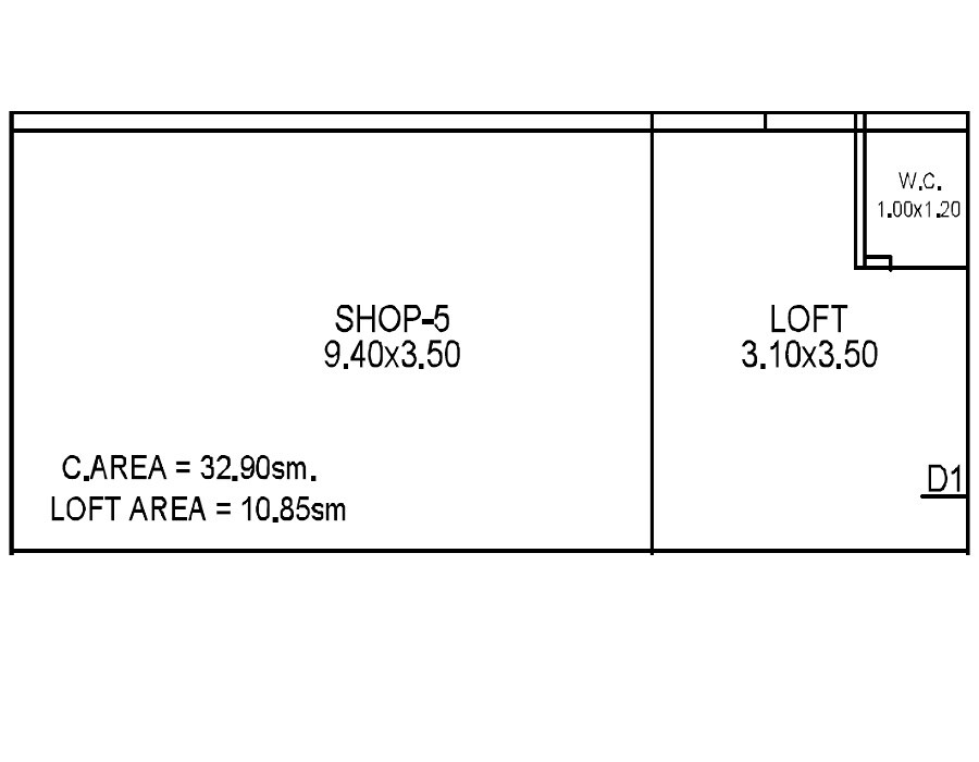 Floor plan of 354 Sq. Ft. Retail Shop in Shanklesha The Pyramid Pride, Thane