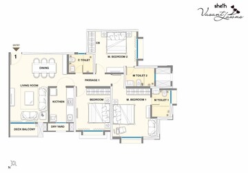  3 BHK Apartment at Sheth Vasant Lawns, Laxmi Nagar – for Sale