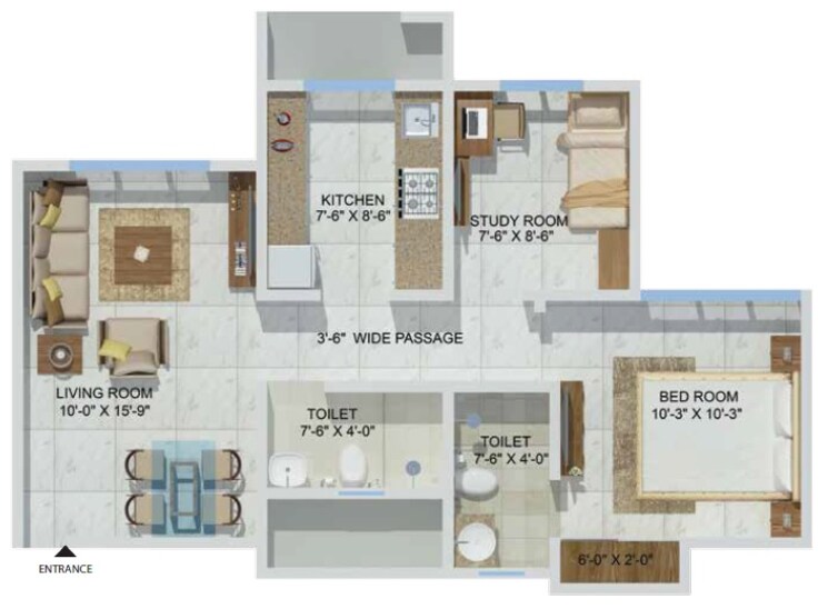 Other, sheth-zuri 2 Bedroom 517 Sq.Ft. Apartment In Laxmi Nagar Thane 9112768