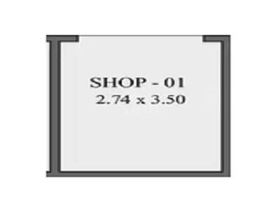 Floor plan of 181 Sq. Ft. Retail Shop in Shivalik Vedant Kalash, Thane