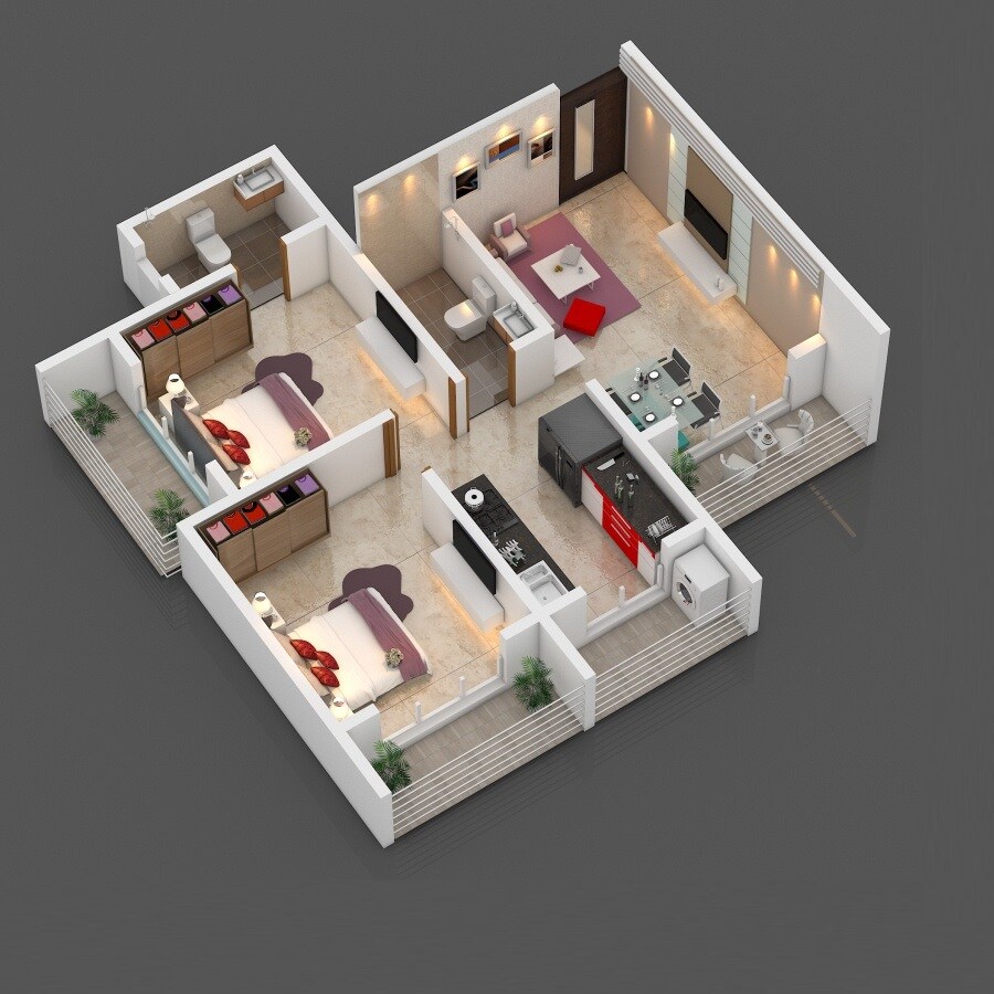 2 BHK 453 Sq. Ft. Apartment