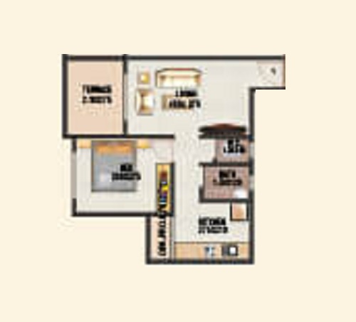 1 BHK 298 Sq. Ft. Apartment in Shree Khodiyar Sahajeevan