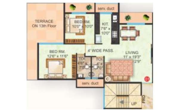 shree krupa keshav heights phase i apartment 2 bhk 700sqft 20233810143815