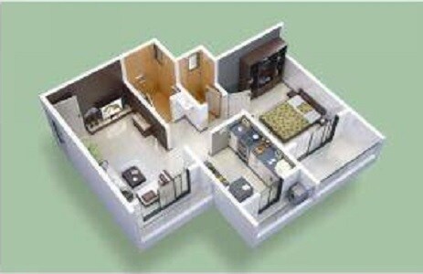 1 BHK 370 Sq. Ft. Apartment