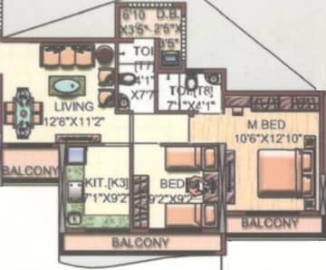  2 BHK Apartment at Shree Sai Baba Aasavari, Vartak Nagar – for Rent
