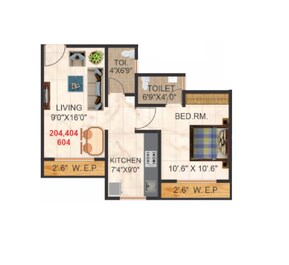 1 BHK 375 Sq. Ft. Apartment in Shree Vatika