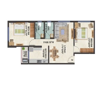  2 BHK Apartment at Siddh Royal Meadows, Kalyan West – for Sale
