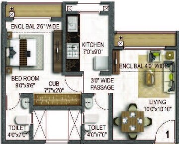  1 BHK Apartment at Siddharth Riverwood Park, Dombivli East – for Sale