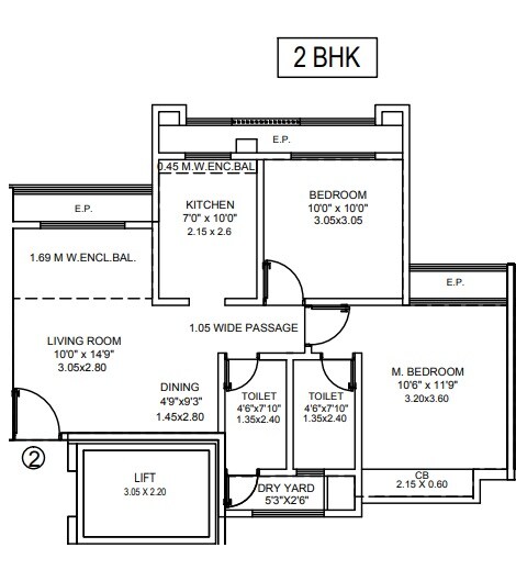  2 BHK Apartment at Siddhi Highland Haven, Balkum Pada – for Sale