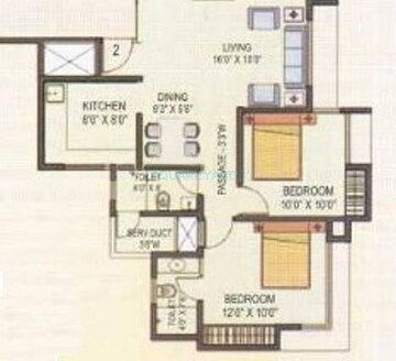  2 BHK Apartment at Siddhi Highland Park Phase 2, Kapur Bawdi – for Rent