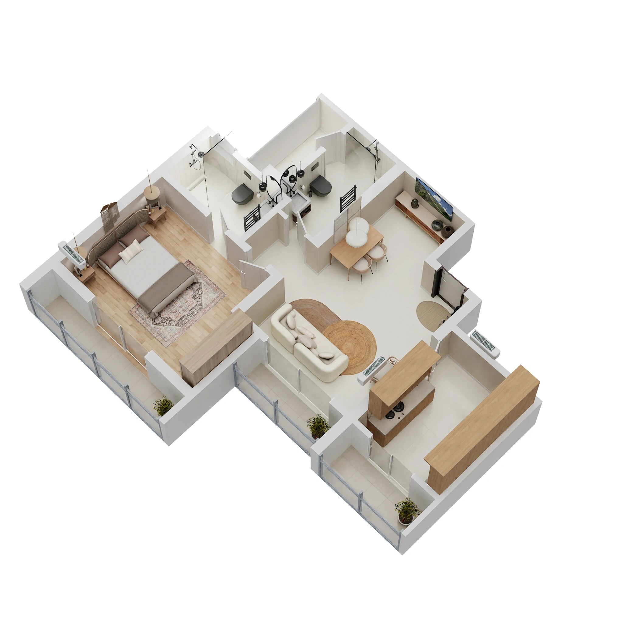 Floor plan of 1 BHK 465 Sq. Ft. Apartment in Siddhi Highland Springs, Thane