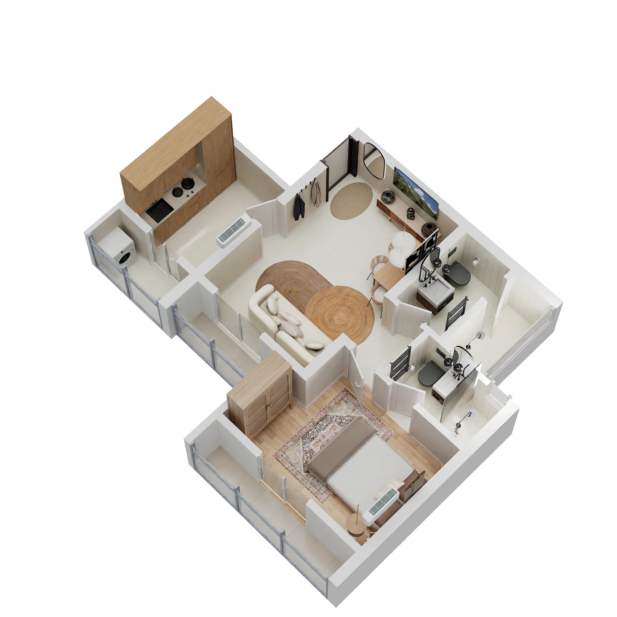 Floor plan of 1 BHK 486 Sq. Ft. Apartment in Siddhi Highland Springs, Thane