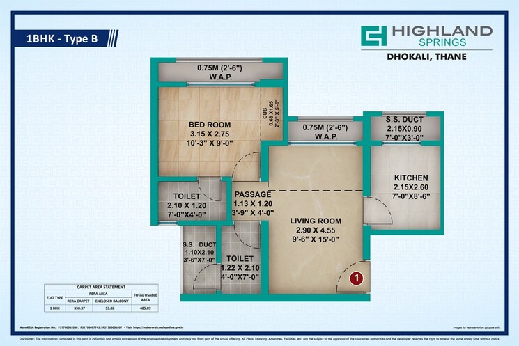 Other, siddhi-highland-springs 1 Bedroom 486 Sq.Ft. Apartment In Yashaswi Nagar Thane 8904219
