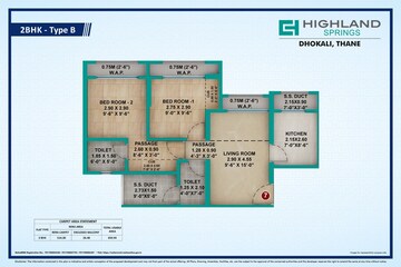  2 BHK Apartment at Siddhi Highland Springs, Dhokali – for Rent