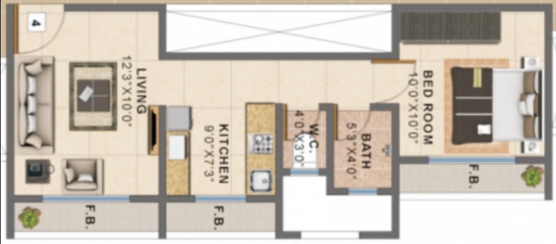 Silver Enclave 1 BHK Layout