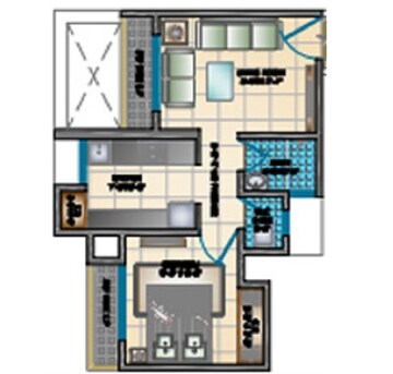  1 BHK Apartment at Squarefeet Grace Square Apartment, Mumbra – for Sale