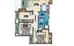 Squarefeet Grace Square Type D5 2 BHK Layout