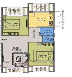 squarefeet orchid square ambernath apartment 2 bhk 398sqft 20215204155216