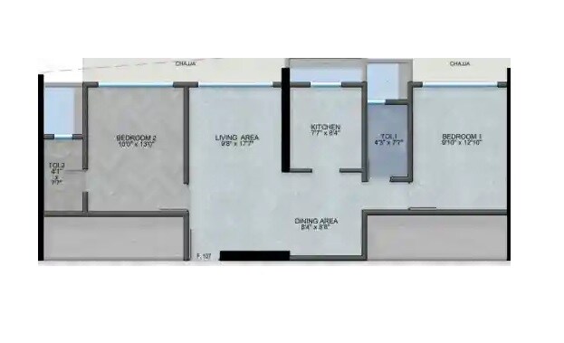 2 BHK 719 Sq. Ft. Apartment