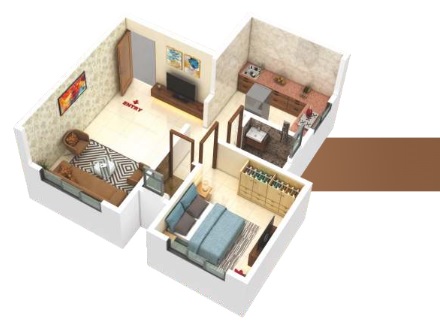 Sunrise Mahek Millennia 1 BHK Layout