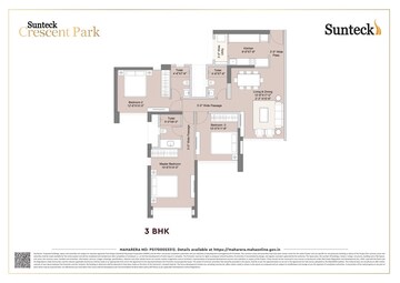  3 BHK Apartment at Sunteck Crescent Park, Kalyan West – for Sale